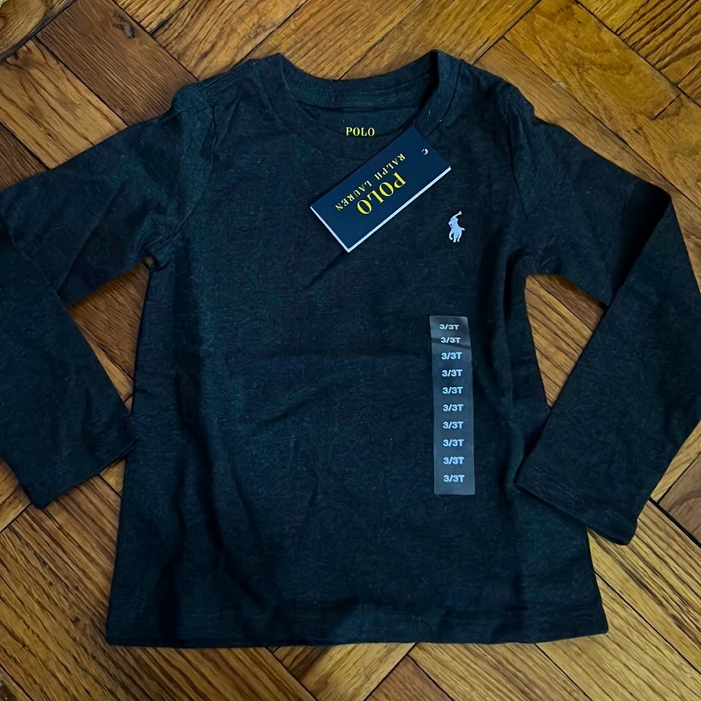 NWT Polo Ralph Lauren kids gray long sleeve size: 3T - Picture 1 of 8